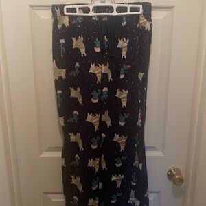 Old Navy Black Pajama Pants with Llama Print